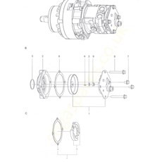 KANZAKI WHEEL ENGINE KWM 13S-186C ASSY-BRAKE spare parts