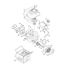 Engine 1 - GGP RSCT100 spare parts