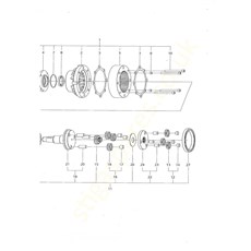 KANZAKI WHEEL ENGINE KWM 13S-186H AXLE ASSY spare parts