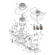 ENGINE - STARTER ASSY , TANK spare parts