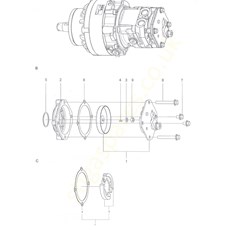 KANZAKI WHEEL ENGINE KWM 13S-186H MOTOR ASSY-BRAKE spare parts