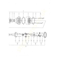KANZAKI WHEEL ENGINE KWM 13S-186C AXLE ASSY spare parts