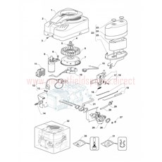 Ride-on SD98 - 108 Engine - GGP TRE0801 (1) spare parts
