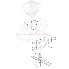 Hub With Pulley, Crankshaft Ø 22.2 spare parts