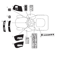 Labels spare parts