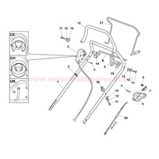 Handle, Upper and Switch spare parts