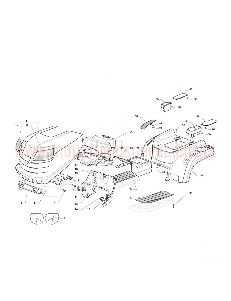 Mountfield Spare Parts for T38H 2T2610406 SF 2016 model