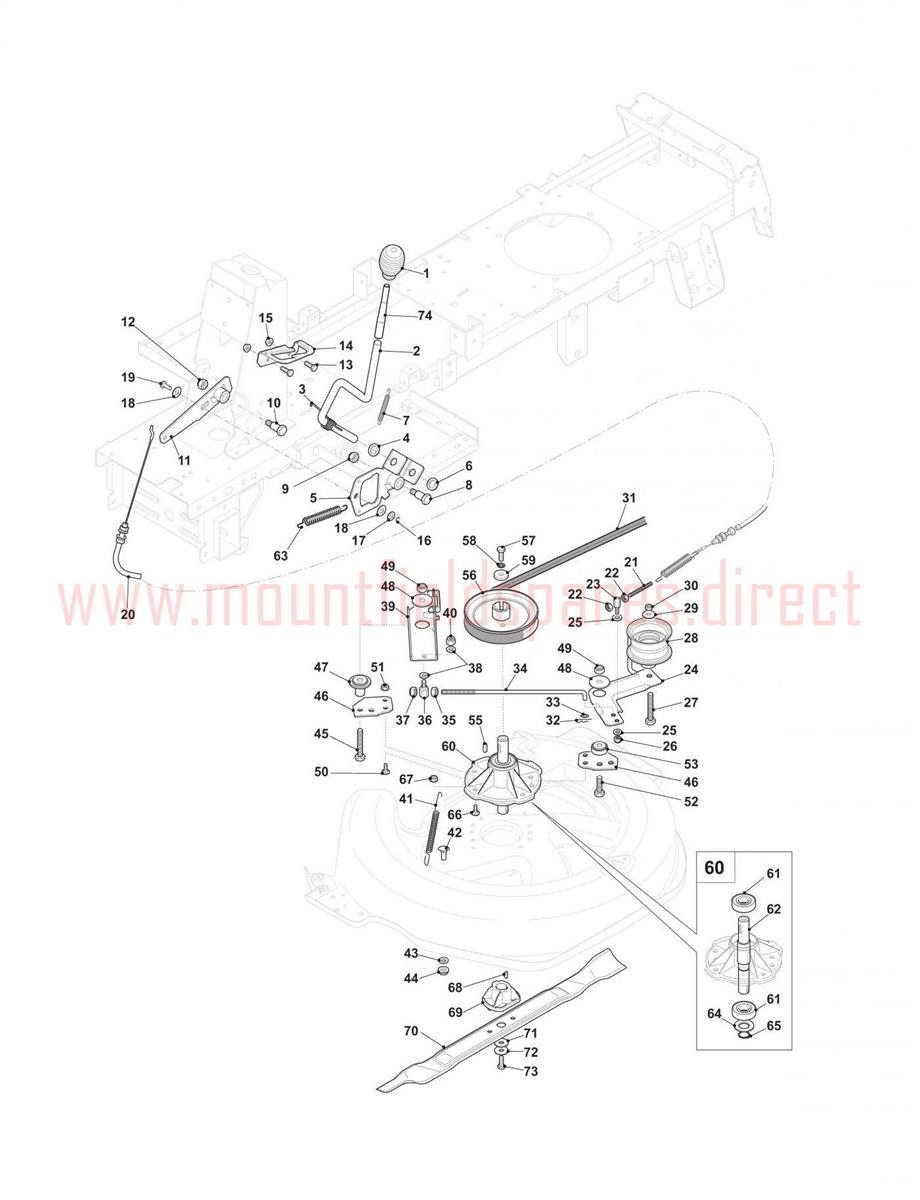 Mountfield Spare Parts for 827M 2T0050483 2016 model