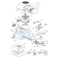 ENGINE Series 7250 (TRE0702) AIR FILTER-CARB spare parts