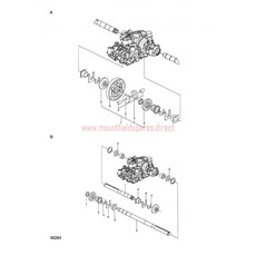 KTM 10M D I FF.GEAR-AXLE SHAFTS spare parts