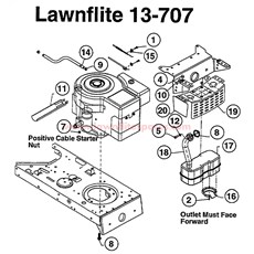 LAWN TRACTOR - 13-707 spare parts