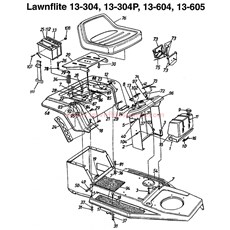 LAWN TRACTORS - 13-304, 13-304P, 13-604 AND 13-605 spare parts