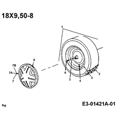 Rear wheels 18x9.5 spare parts