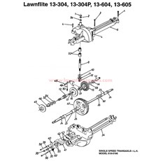 SINGLE SPEED TRANSAXLE LEFT HAND 618-0166 spare parts