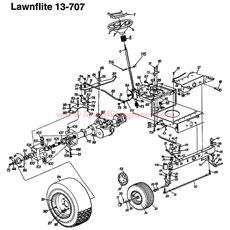 LAWN TRACTOR - 13-707 spare parts