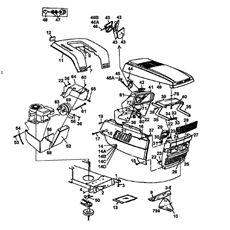 Dashboard, Engine hood, Fender spare parts