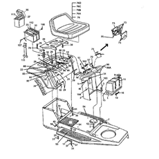 Battery, Seat, Fender, Fuel tank spare parts