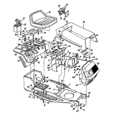 Dashboard, Engine hood 1-Style, Fender spare parts