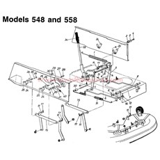 FRONT ENGINE LAWN TRACTORS -- MODELS 548 AND 558 spare parts