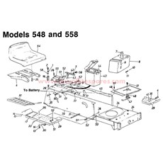 FRONT ENGINE LAWN TRACTORS -- MODELS 548 AND 558 spare parts
