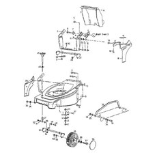 Front wheels, Cutting hight adjustment spare parts