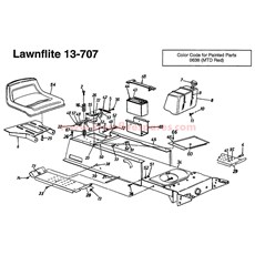 LAWN TRACTOR - 13-707 spare parts