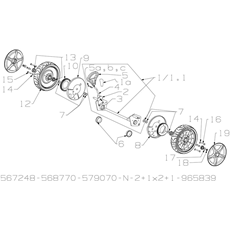 REAR WHEELS & AXLE spare parts