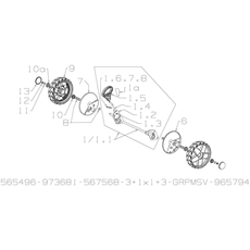 REAR WHEELS & AXLE spare parts