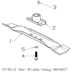 BLADE ASSY LEFT(from s/n 8019362 to 8126291) spare parts