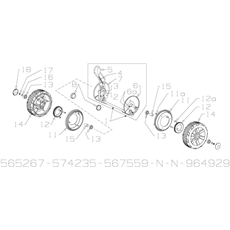 REAR WHEELS & AXLE spare parts