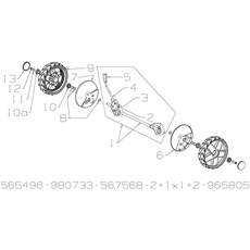 REAR WHEELS & AXLE spare parts