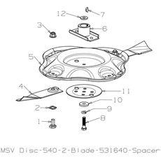 540MM DISC BLADE (Wavy) ASSEMBLY spare parts