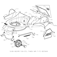 DECK ASSEMBLY & FRONT WHEELS spare parts