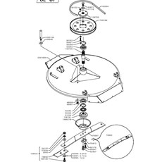 85 CM CUTTING DECK BELT TRANSMISSION AND BLADE (from sn 662368 to sn 683869 from 2018 to 2019) spare parts