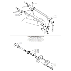 GEARLEVER & EXTENSION FOR LAWNMOWER(from s/n 200251 from 1991) spare parts