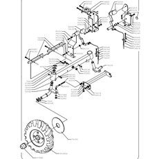 FRONT WHEEL AXLE (from sn 264001 to sn 280100 from 2000 to 2003) spare parts