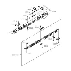 CUTTER BAR - CENTRAL BLADE -ESM 117- 137 CMS (from sn 228001 from 1996) spare parts