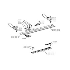 MULCHING CENTRAL CUTTER BAR 110-127CM (from sn 226751 from 1996) spare parts