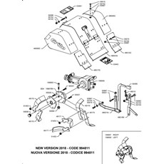 ADJUSTABLE COVER AND TILLER 58CM (from sn 211395 from 1996) spare parts