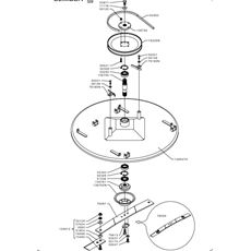 91CM CUTTING DECK TRANSMISSION AND BLADE (from sn 385501 from 2007) spare parts