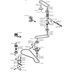 TRANSMISSION BELTS AND CLUTCH (from sn 591286 to sn 602178 from 2015 to 2016) spare parts