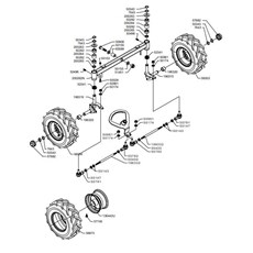 FRONT WHEEL AXLE (from sn 670355 from 2018) spare parts