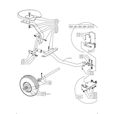 SULKY FOR CUTTER BAR(from s/n 200251 from 1991) spare parts