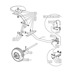 SULKY FOR CUTTER BAR (from sn 211395 from 1996) spare parts