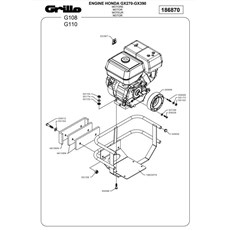 ENGINE HONDA GX270 - GX390 (from sn 585297 from 2014) spare parts