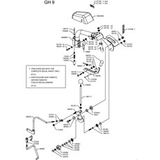 HANDLEBAR COLUMN AND LEVERS (from sn 712483 to sn 714948 from 2021 to 2021) spare parts