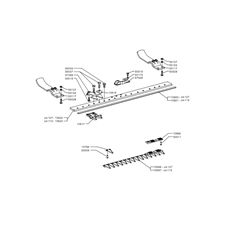 MULCHING CENTRAL CUTTER BAR 110-127 cm(228001 from 1996) spare parts