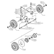 FRONT WHEEL AXLE (2nd V) (from sn 522168 to sn 572926 from 2009 to 2013) spare parts