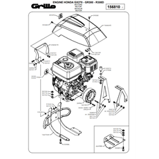 ENGINE HONDA GX270 - GR300 - R300D spare parts