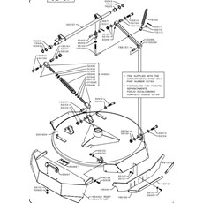 CUTTER DECK FRAME AND ARMS (from sn 591033 to sn 605910 from 2015 to 2016) spare parts